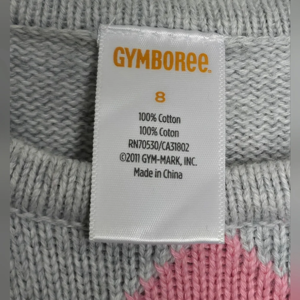 Gymboree‎ Girls Argyle Sweater Dress Pink Gray Belted Size 8